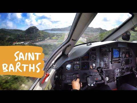Trip to St Barths on the Pilatus PC-12 - GoPro *ATC Audio*