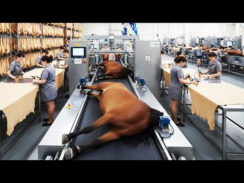 How Horse Leather Is Made | Inside the Luxury Horse Leather Factory (Step-by-Step Process)