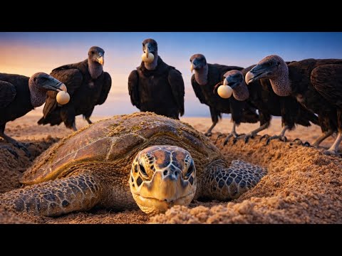 Rescuing a Mother Turtle After Vultures Steal Her Eggs — An Emotional Ending!