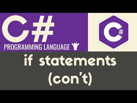 If Statements (con't) | C# | Tutorial 15
