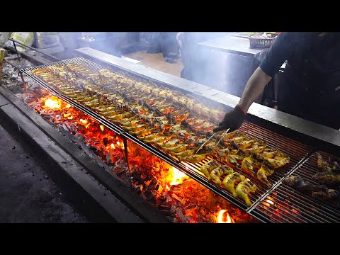 Grilled Chicken Feast! Amazing Grilled Chicken & Bamboo Sticky Rice Making Process in Malaysia