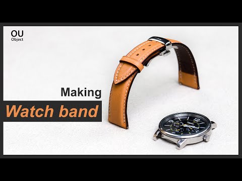 Leather | Making luxury watch band from scrap /watch strap /DIY