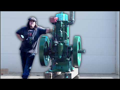 BIG OLD CHUNK OF IRON! Can We Save This MASSIVE  90+ Year Old  DIESEL Engine??  ITS TALLER THAN ME!!