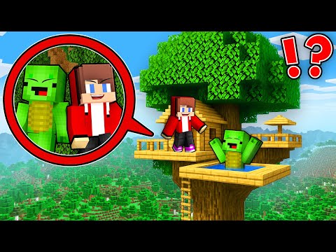 JJ and Mikey Built a LUXURY TreeHouse in Minecraft ! (Maizen)