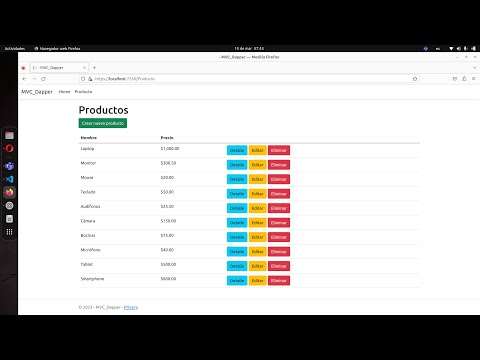 ASP.NET Core MVC C♯ || CRUD básico con Dapper, Stored Procedures y Patrón Repository (SQL) [2023]