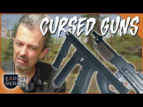 Firearms Expert Reacts to CURSED Hot Dogs, Horseshoes & Hand Grenades Guns | EXP