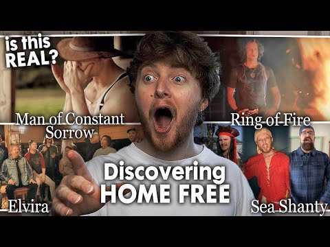 DISCOVERING HOME FREE! (Man of Constant Sorrow, Ring of Fire, Elvira, Sea Shanty Medley | Reaction)