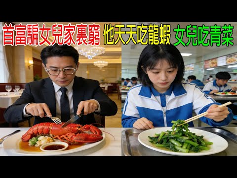 首富騙女兒家裏窮，他天天吃大龍蝦，女兒天天啃青菜！被富二代嘲笑