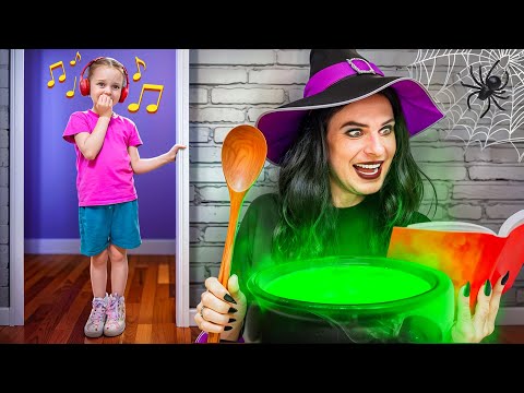 Baba cadıya dönüştü! Yeva ve Dasha'nın temizlik dersi