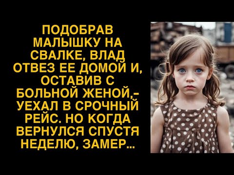 Влад подобрал на свалке малышку и уехал в срочный рейс, а вернувшись через неделю замер...