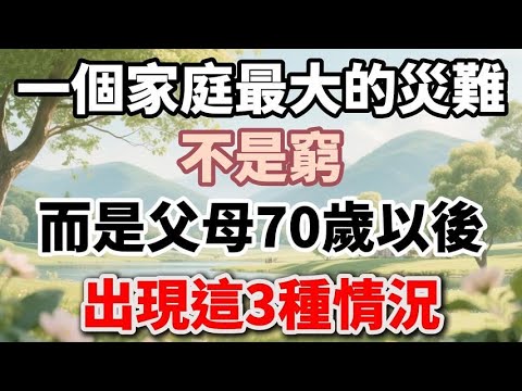 一個家庭最大的災難，不是窮，而是父母70歲以後，出現這3種情況【福氣如海】 #晚年生活 #家庭關繫 #情感故事 #孝順 #銀髮族 #人生感悟 #爲人處世 #退休生活