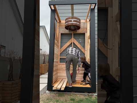 I built an outdoor sauna shower in my backyard part 2 #diy #homeimprovement