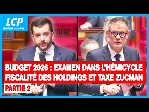 Budget 2026 : fiscalité des holding et taxe Zucman - 31/10/2025