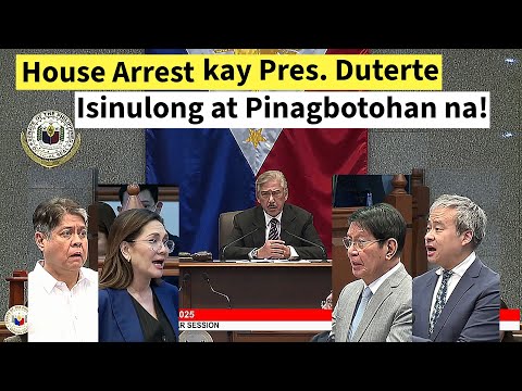 Isinulong at Pinagbotohan sa Senado ang paglilipat kay Pres. Duterte sa House Arrest.