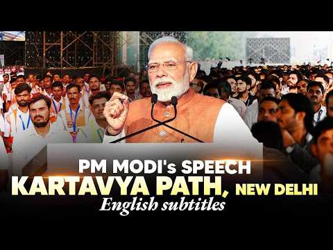 PM Modi addresses a public programme at Kartavya Path, New Delhi | Eng subtitles