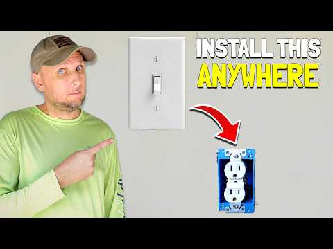 How To EASILY Add An Outlet In Any Room Using A Light Switch!