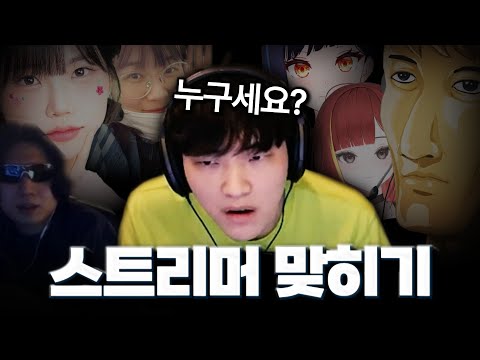 목소리만 듣고 동료 스트리머들 맞혀보기 근데...