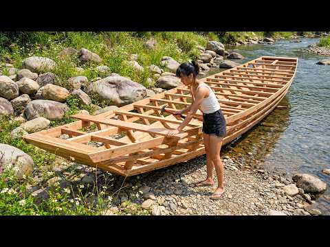 How to Build a Traditional Wooden Boat Using Many Wooden Planks , Rural Life