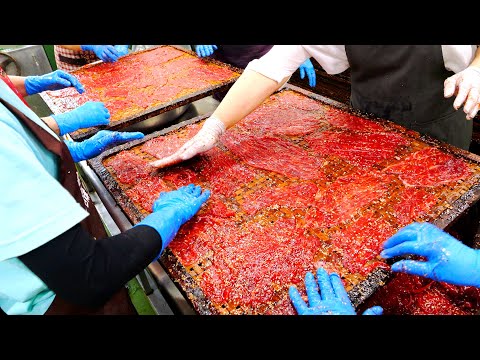 How Spicy Pork Jerky is made | Taiwanese Street food