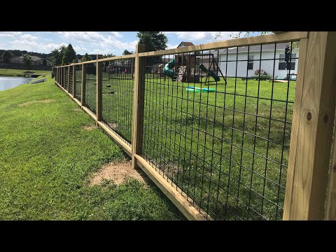 DIY Hogwire Panel Fence using Dado groove on a sloped yard