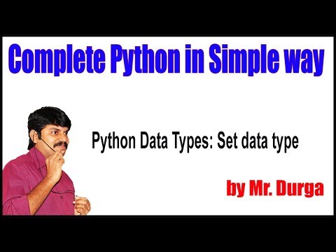 Fundamental Data Types ||  Python Data Types Set data type|| by Durga Sir