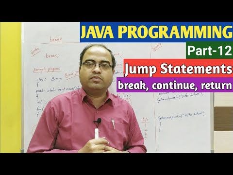 JAVA PROGRAMMING | Part-12 | Jump Statements | break, continue & return