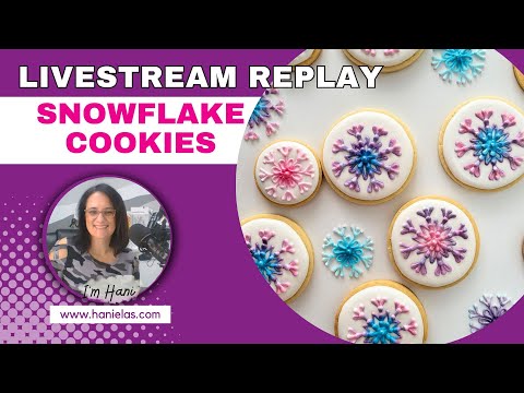 Round Snowflake Cookies - Live Cookie Decorating
