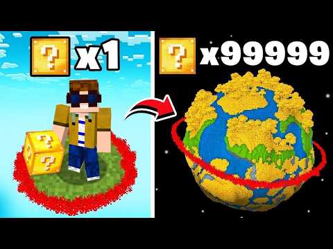Minecraft, aber LUCKY BLOCKS = WELTGRÖßE...
