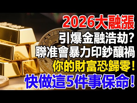 2026大融漲引爆金融浩劫？聯准會暴力印鈔釀禍，你的財富恐歸零！快做這5件事保命！#降息#聯準會#通脹#黃金#金價#資產配置#投資#理財#晚年幸福#晚年生活#退休生活#退休