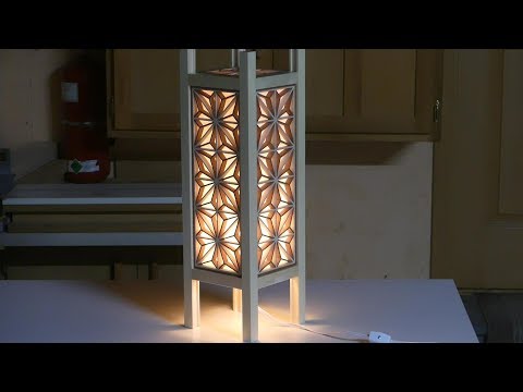 Make a kumiko pattern light stand
