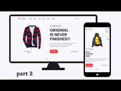 Create a Responsive Multi Page ECOMMERCE Website Design using HTML CSS and JavaScript
