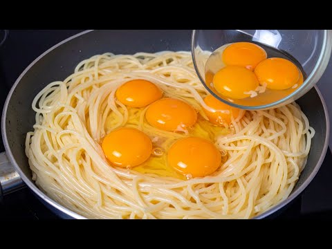 Better than pizza! Simply pour eggs over spaghetti! ❤️