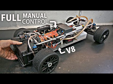 FINISHING the MANUAL Transmission on the 1/5 RC V8 CAR & Learning How to DRIVE IT!