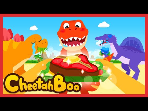 [🎉NEW] Welcome to the Dino Food Truck! | Dinosaurs | Nursery rhymes & Kids Song | #Cheetahboo