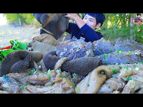 ต้มคันแทนาวัวจิ้มแจ่วแกล้มผักสดแซ่บคักอีหลีครับพี่น้อง ASMR MUKBANG EATING SHOW#โก้อีสานพาแดก 