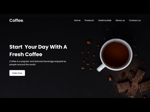 Create Responsive Coffee Website in HTML CSS and JavaScript | Coffee Website in HTML and CSS
