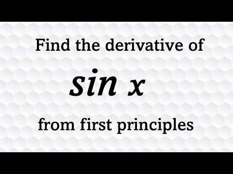 Derivative of sin(x) from First Principles
