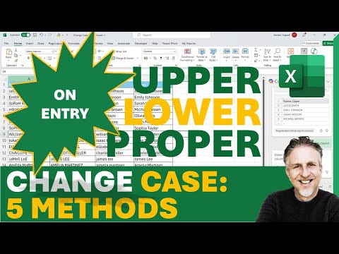 How Do You Change Case in Excel - 5 Methods (With or Without Formula) VBA -Auto Change Case on Entry