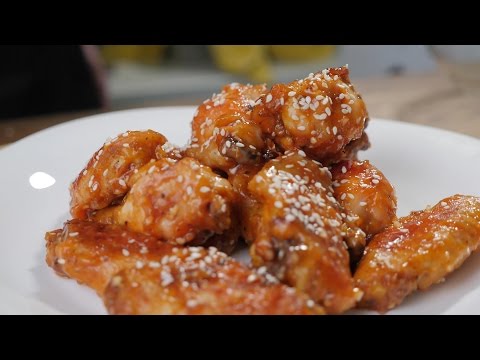 Chicken wings in sweet and sour glaze