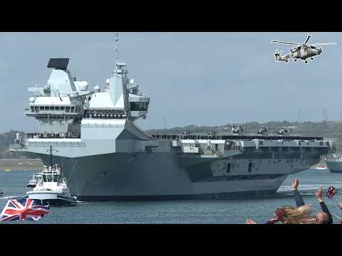 Major deployment for HMS Prince of Wales as military helicopters land on aircraft carrier