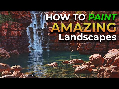 Add INSANE DETAILS, The Landscape Painting Process | Waterfall Painting in Oils!