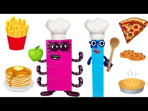 Numberblocks Cooking Food Compilation! 🍕 Pizza, Fries, Pancakes, And More!