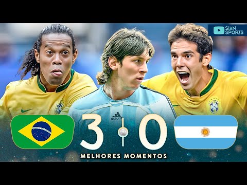 THE BRAZILIAN SELECTION HUMILIATED THE ARGENTINES WITH THE RIGHT TO AN ABSURD GOAL FROM KAKÁ