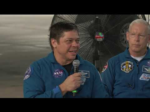 Demo-2 Astronauts Behnken and Hurley Return to Houston at Ellington Field