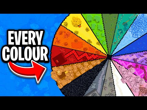 I Built an EVERY Colour Biome in Minecraft Hardcore!