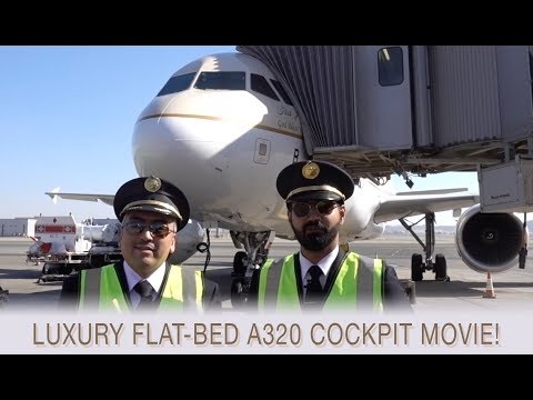INCREDIBLE CREW & Corporate-Jet-like Saudia A320 ULTIMATE COCKPIT MOVIE[AirClips full flight series]