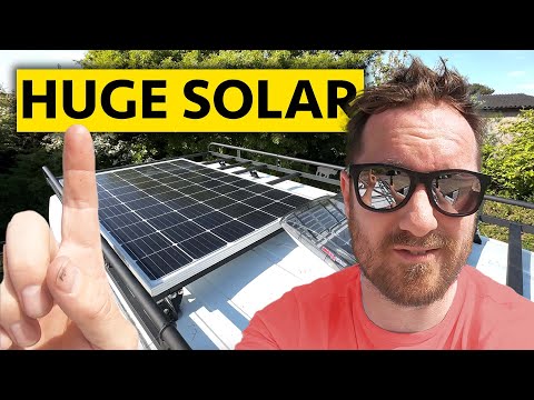 HOW TO FIT A HUGE SOLAR PANEL TO YOUR CAMPER VAN