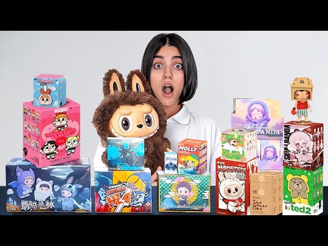 همهی شانسیهای لبوبویی دنیا رو از گرونترین تا ارزونترین رو خریدیم 🤩 آنباکس بلاند باکس