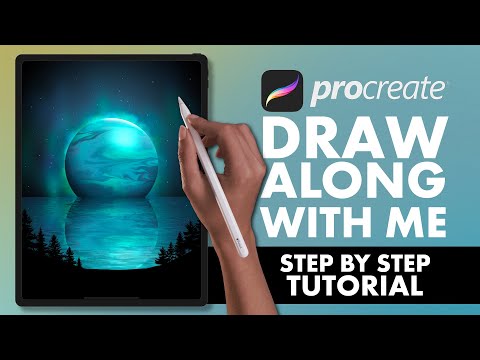 #11 Procreate Step By Step Tutorial - Draw Along With Me - space theme