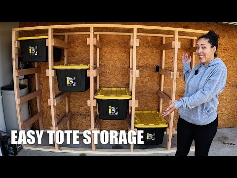 Super Easy DIY Tote Storage Rack - 20 Spaces